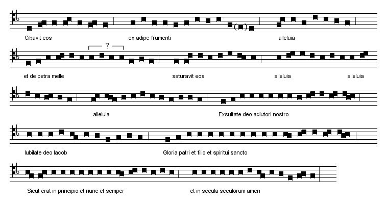 Cibavit chant reconstruction from polyphony